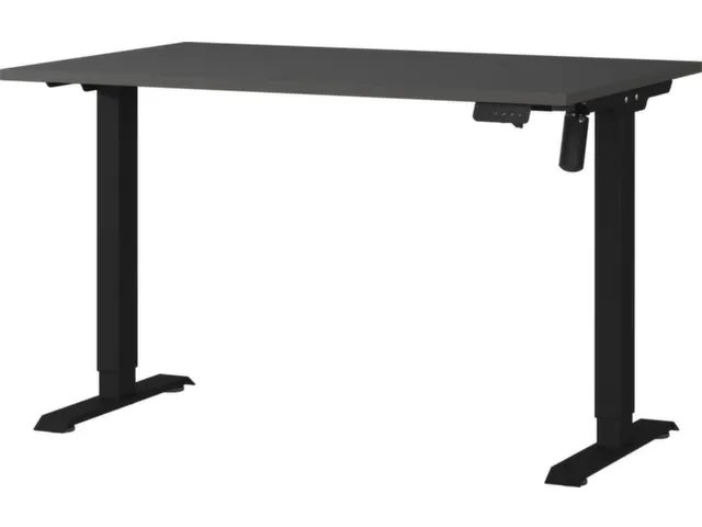 Elektrisch ihv bureau,HxBxD 710-1190x1200x800mm,blad zwart