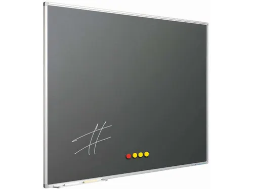 Krijtbord 120x300 cm Softline alu profiel 8mm grijs emaille