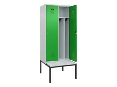 locker met bank,voor scheiding van kleding,HxBxD 2120x800x815mm,2vak