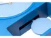 Horloge de table NeXtime 'Swing Table' 30x20cm plastique bleu