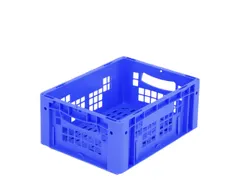 Euronorm Stapelkrat Pp 170x400x300mm Wanden/bodem Open Blauw 16l