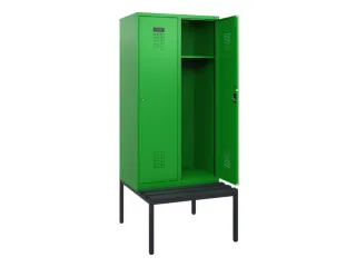 locker met bank,HxBxD 1950x800x815mm,2vak,vak B 400mm,cilinderslot - 1