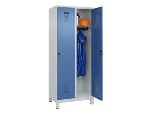 locker,HxBxD 1950x800x500mm,2vak,vak B 400mm,draaigrendel,voeten