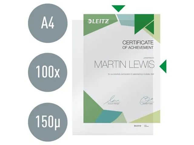 Insteekmap L-map Leitz 4060 Premium A4 0.11mm Pp Extra Sterk Generfd