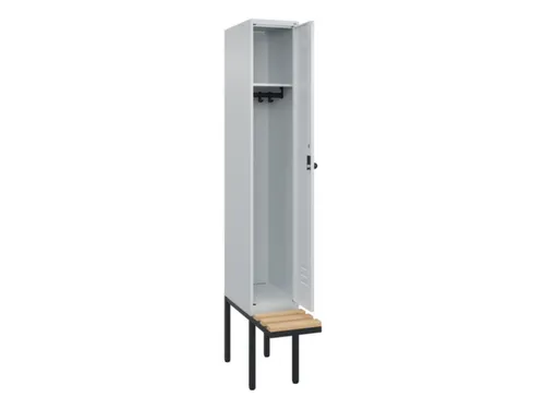 locker met bank,HxBxD 2120x300x815mm,1vak,vak B 300mm,draaigrendel