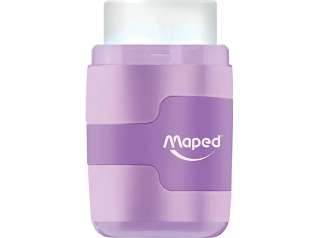 potloodslijper + gom Connect Soft Touch assorti pastelkleuren, op blis