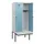 locker met bank,HxBxD 1950x800x815mm,2vak,vak B 400mm,draaigrendel