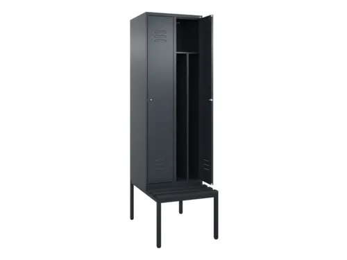 locker voor scheiding van kleding,HxBxD 2120x600x815mm,2vak