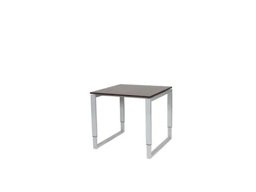 Domino Plus Bureau Hoogte Verstelbaar 800x800mm Logan Eiken Alu O-Poot