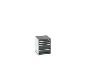 ladekast HxBxD 600x525x650mm 4laden romp RAL7035 front RAL7016 - 7