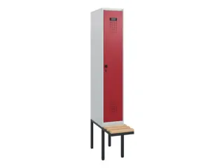 locker met bank,HxBxD 1950x300x815mm,1vak,vak B 300mm,draaigrendel - 2