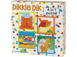 Bambolino Toys Puzzel Dikkie Dik 4in1 puzzel 4+6+9+16 stukjes - 1