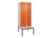 locker voor scheiding van kleding,HxBxD 2120x800x815mm,2vak