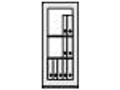 Waardekluis Vds 1/ecb.s/s 120 P 1450x570x658mm 2 Legborden Ral 7024