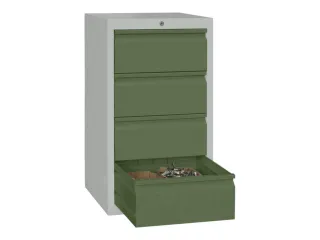 ladekast HxBxD 900x500x500mm 4laden slot RAL7035 front RAL6011 - 2