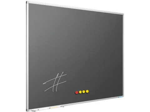 Krijtbord 100x240 cm Softline alu profiel 8mm grijs emaille
