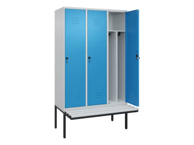 locker voor scheiding van kleding,HxBxD 2120x1200x815mm,3vak