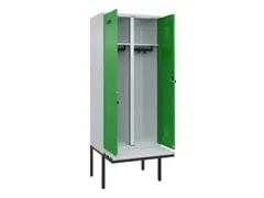 locker met bank,voor scheiding van kleding,HxBxD 2120x800x815mm,2vak