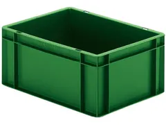 Euronorm-stapelbak 15l 175x400x300mm Wanden/bodem Gesloten Groen