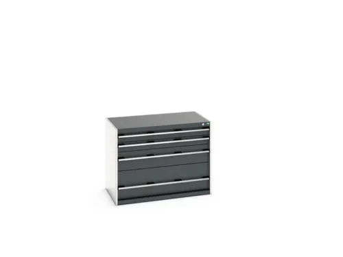 ladekast HxBxD 800x1050x650mm 4laden RAL7035 front RAL7016