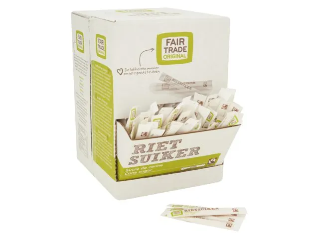 Rietsuikersticks Fairtrade Original 600 stuks