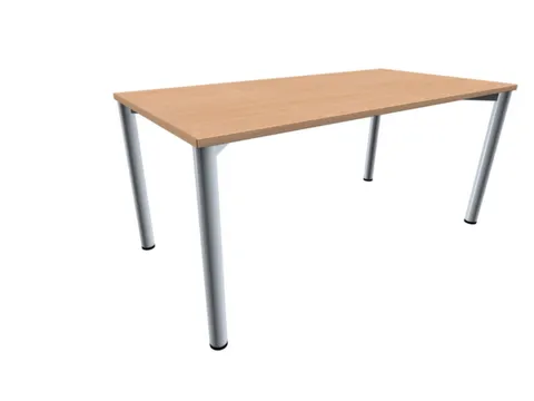 vergadertafel HxBxD 72x160x80cm rechthoekig beuken 4voeten Alu