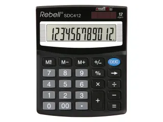 Calculator Rebell SDC412 BX zwart desk 12 digit - 1
