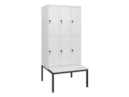 Dubbeldekse dekenkist,HxBxD 1950x900x815mm,3x2vak.,vak B 300mm