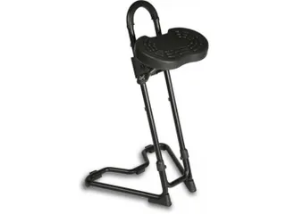 Stahulp Staal H 610-860Mm Zitting Zwart Pu Schuim Schuine Zuil - 2