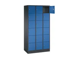 lockerkast,HxBxD 1950x920x500mm,3x6vakken,cil.-slot,sokkel