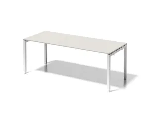 In hoogte verstelbaar bureau,HxBxD 650-850x2000x800mm,blad grijswit - 1
