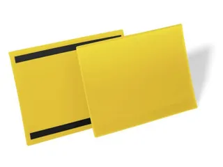 Magnetische documenthouder A4 liggend Geel - 1