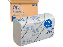 Scott 5856 Handdoeken Slimfold 1-laags M-vouw Wit 16x110st