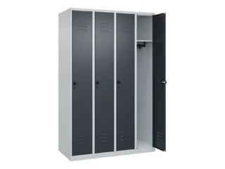 locker,HxBxD 1850x1200x500mm,4vak,vak B 300mm,draaigrendel - 2