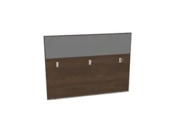 baliepaneel bureau aanbouw achter NV bruin hickory BN8078-grijs 1600mm
