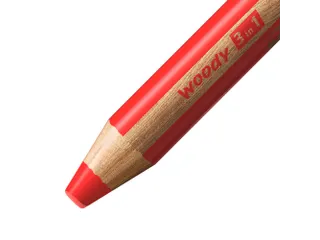 Kleurpotloden STABILO 880 woody 3 in 1 multitalent rood - 2