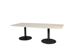 Linesto Vergadertafel Vaste Hoogte 240x120 Ton Robson Eiken 25mm Zwart