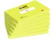Notes, 100 feuilles, ft 76 x 127 mm, vert néon, paquet de 6 blocs