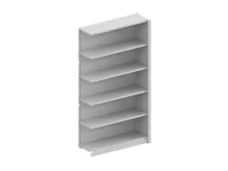 kantoorstelling aanbouwveld HxBxD 1850x1006x335mm 5 OH Stalen Ral7035