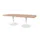 Linesto vergadertafel 240x120 deens ovaal hav/kers 25mm wit