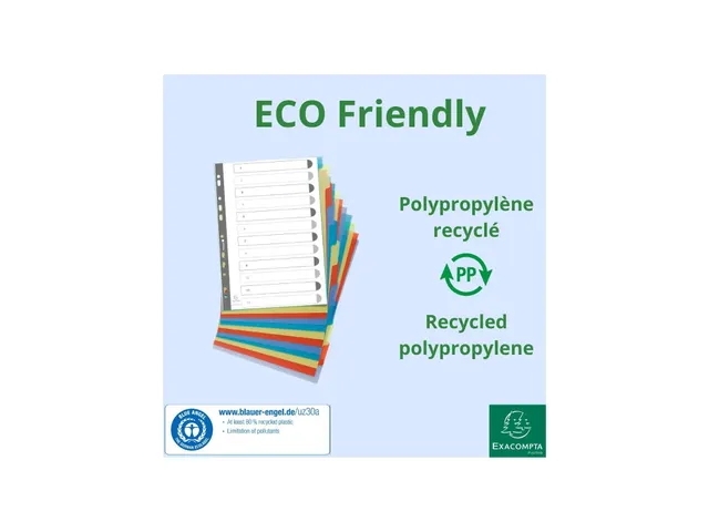 Tabbladen Exacompta A4 11-Gaats Forever 12-Delig Assorti Pp