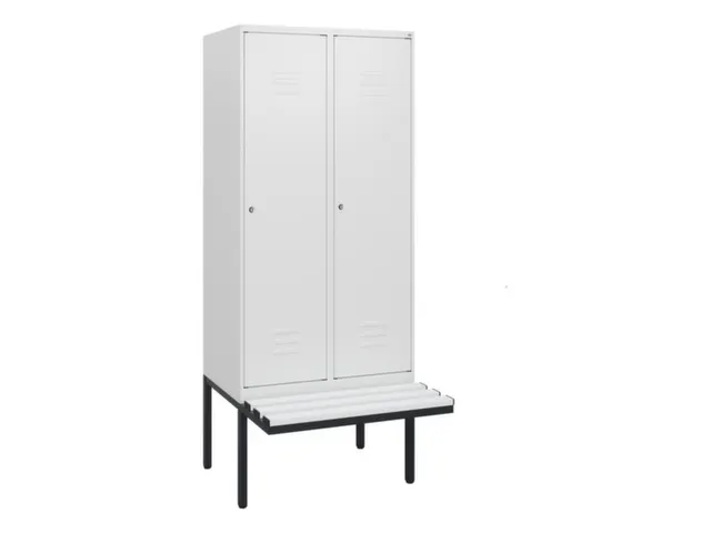 locker met bank,HxBxD 1950x800x815mm,2vak,vak B 400mm,cil.-slot