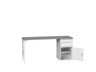 werkbank,HxBxD 930x2000x600mm,linoleumblad,2voeten/1container - 1