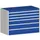 ladekast HxBxD 900x1300x650mm 6laden romp RAL7035 front RAL5010