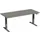 Elektrisch ihv bureau,HxBxD 630-1280x1800x800mm,blad onyxgrijs
