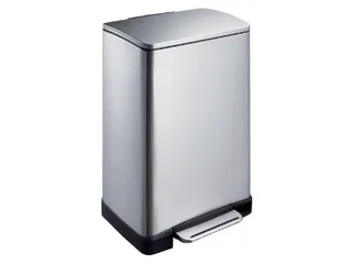Afvalbak Pedaalemmer Rechthoekig 40 Liter Mat Rvs - 1