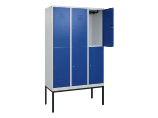 dubbeldekse locker,HxBxD 2120x1200x500mm,3x2vak.,vak B 400mm,cil.-slot - 2