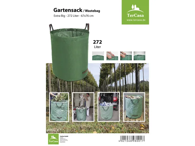 Tuinafvalzak TerCasa groen PP 272 liter 67x76 cm 1 stuks
