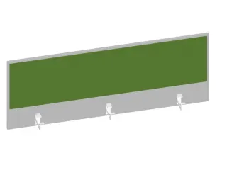 baliepaneel v. bureau aanbouw achter MP-lichtgrijs BN7048-groen 1400mm - 1