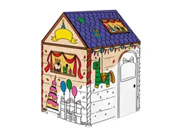Kartonnen speelhuis XL Verjaardag Bankers Box Play inkleurbaar
